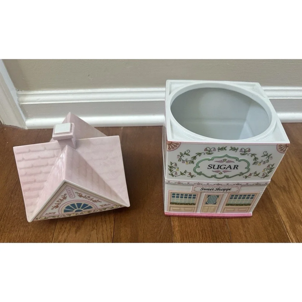Vintage 1990 Lenox Spice Village Sugar Sweet Shoppe Canister